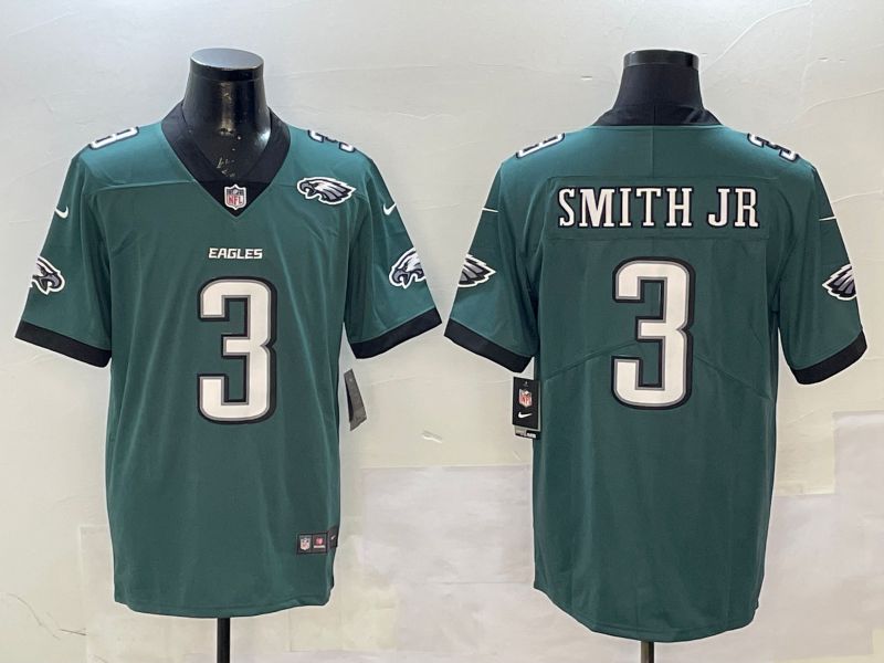 Men Philadelphia Eagles #3 Smith jr Green Second generation 2025 Nike Limited NFL Jersey style 4->philadelphia eagles->NFL Jersey
